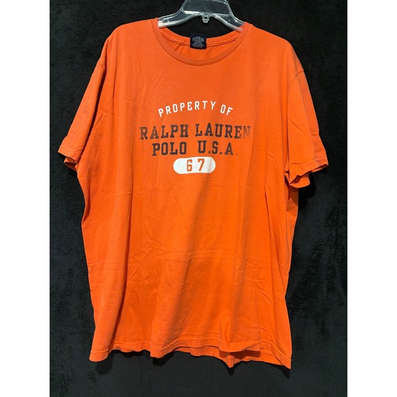 Ralph Lauren T-Shirt Property Of Polo USA 67 Cotton Graphic XXL - Picture 1 of 9